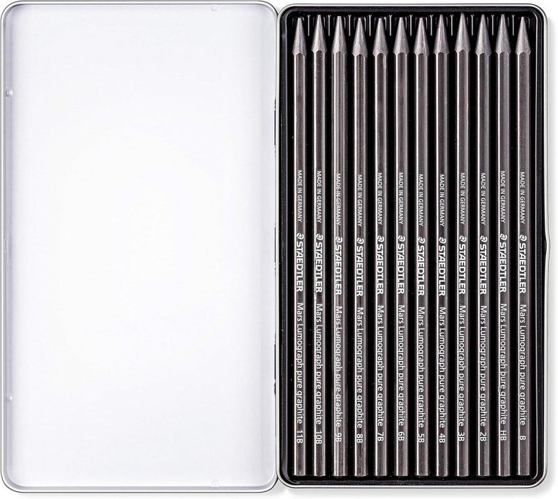 ستدلر مجموعة أقلام رصاص كاملة من ستيدلر مارس لوموغراف جرافيت - 12 قطعة - Image 2