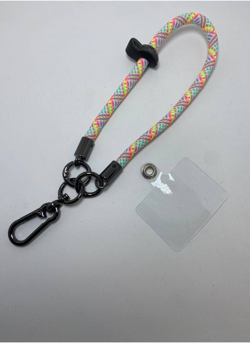 Generic Premium Wrist Strap Cell Phone Lanyard anti theft, Soft Nylon Thick Rope, Phone Hand Strap With Phone Patch Compatible with Phone, Airpods, Purse, Keychain and More 20 Cm  - Image 1
