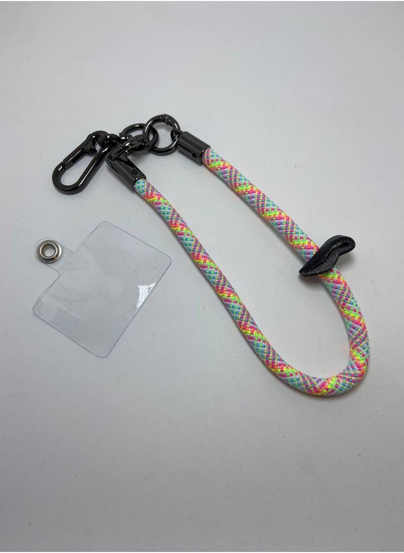 Generic Premium Wrist Strap Cell Phone Lanyard anti theft, Soft Nylon Thick Rope, Phone Hand Strap With Phone Patch Compatible with Phone, Airpods, Purse, Keychain and More 20 Cm  - Image 2