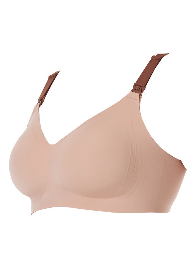 Momcozy Maternity & Nursing Bra - V Jelly Strip Lift Nursing Bra- Stylish - FB001 - Oyster Pink - XL - Image 2