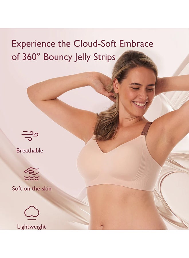 Momcozy Maternity & Nursing Bra - V Jelly Strip Lift Nursing Bra- Stylish - FB001 - Oyster Pink - XL - Image 5