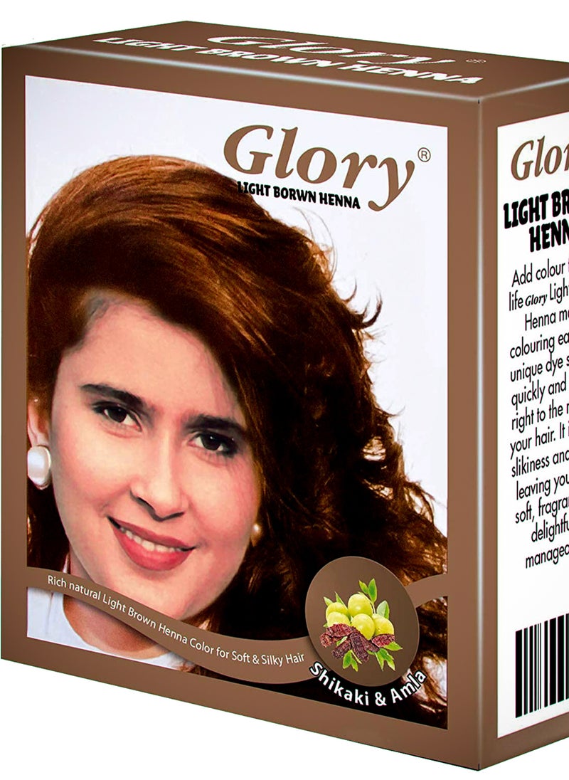 Glory Glory Henna Hair Color Box*6 Piece Brown 10G  - Image 2