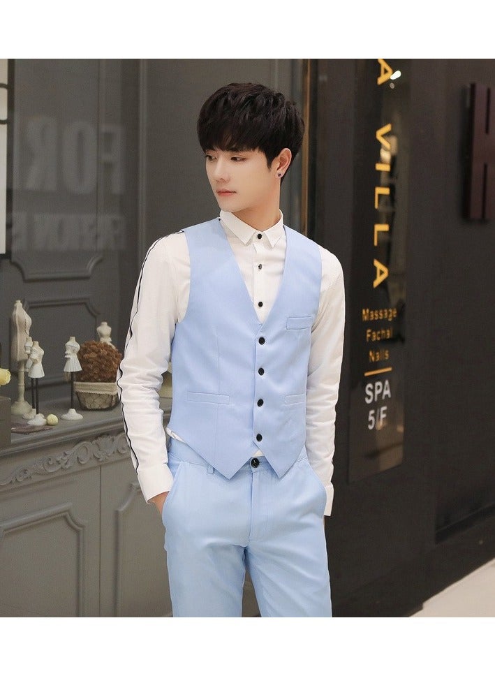 KUYING New Men's British Fashion Slim Fit Suit Vest 