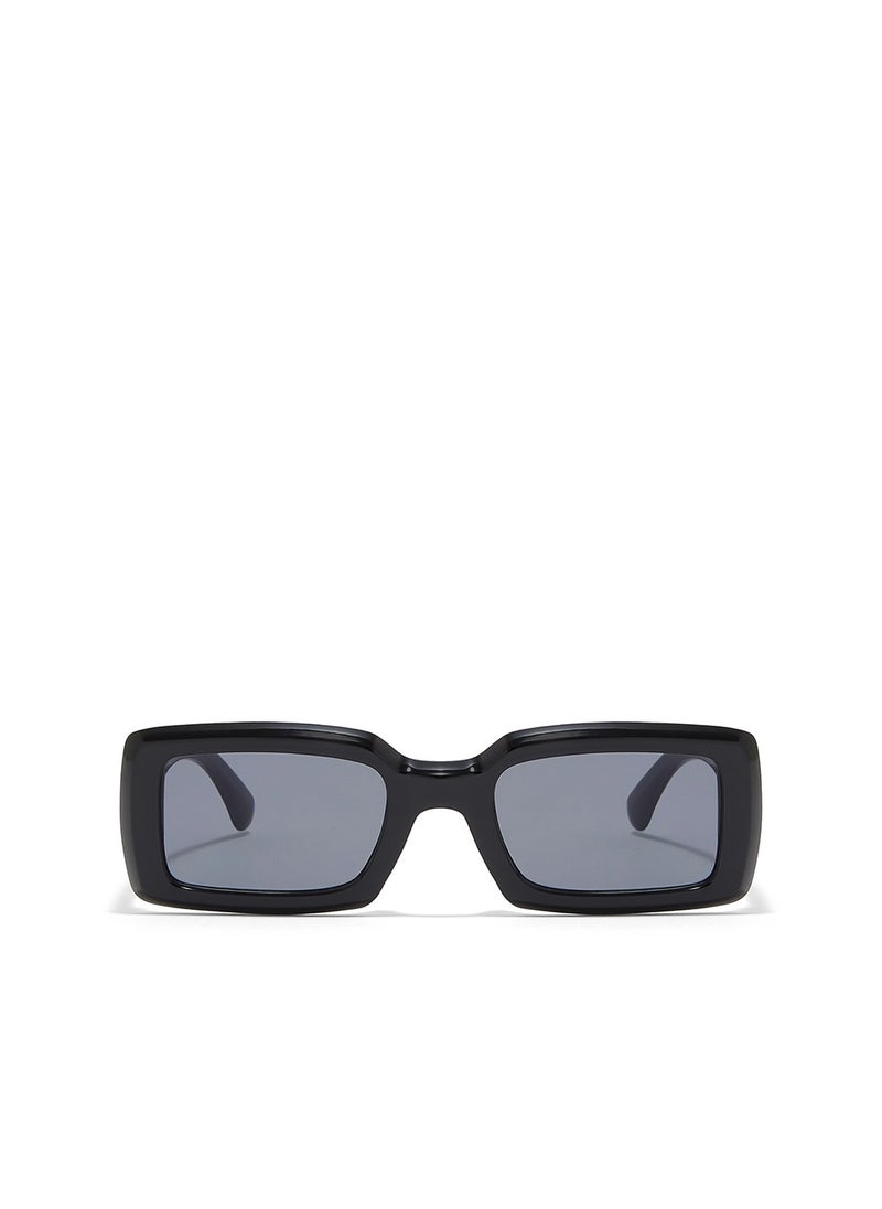 Blackout BlackOut ZEN Women's Rectangle Sunglasses with UV400 Protection - Black and Gray  - Image 1