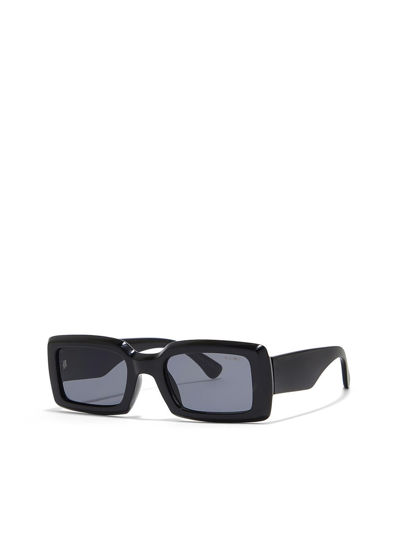 Blackout BlackOut ZEN Women's Rectangle Sunglasses with UV400 Protection - Black and Gray  - Image 2