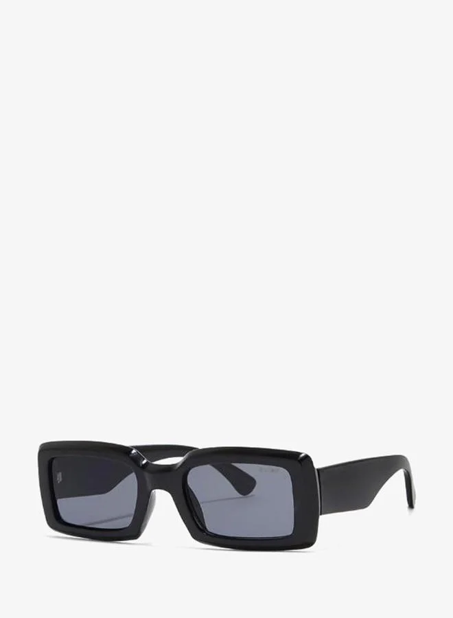 Blackout BlackOut ZEN Women's Rectangle Sunglasses with UV400 Protection - Black and Gray
