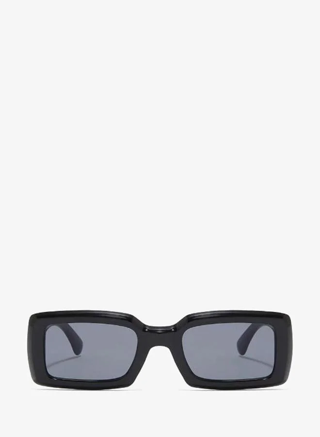 Blackout BlackOut ZEN Women's Rectangle Sunglasses with UV400 Protection - Black and Gray