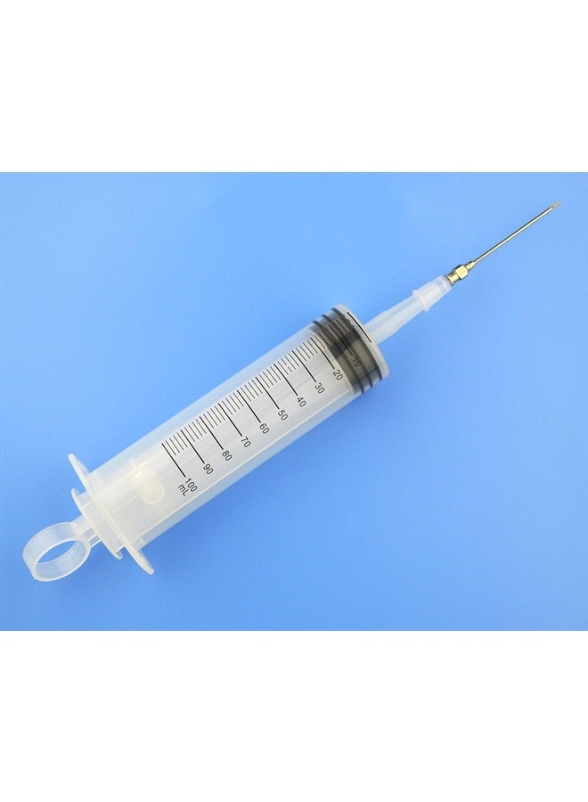 SHAOTONG 2Pcs-100ml syringe, 100cc syringes, Kitchen syringe glue syringe plastic syringe, large volume syringe with needle, dispensing syringes (100ml-B) - Image 2