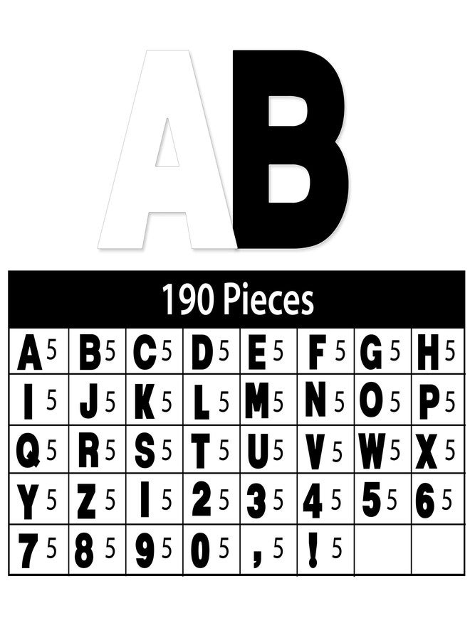 ArtSkills Poster Letters 4” Paper Letters for Poster Board Projects, Classroom Bulletin Boards, Sign Making Supplies, Black/White, 190 Pieces - Image 4