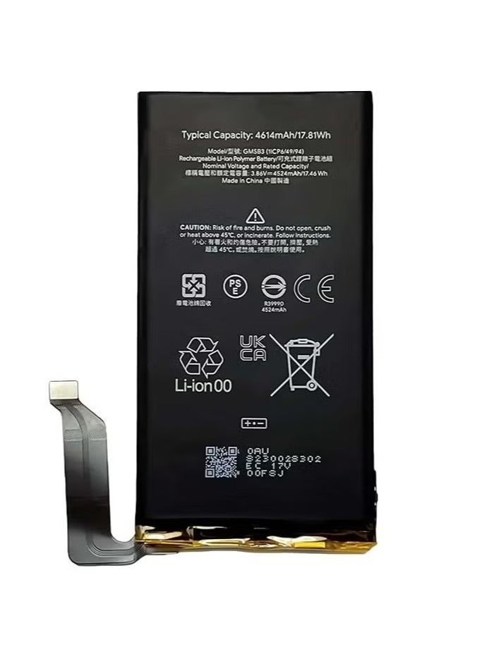 MUNTAQI Replacement Battery for Google Pixel 6 ‚Äì 4600mAh High-Capacity Li-ion Internal Battery, OEM Quality, Safe & Stable Charging, Long Battery Life, Compatible with Pixel 6, Ideal for Repair or Upgrade, Easy Installation, Black - Image 1