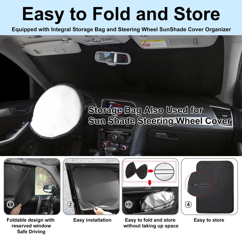 TINGLU Window Shades for Tesla Model Y 2020-2024 Accessories Car Side Full Windows Rear Triangular Windshield Sun Shade Sun UV Rays & Privacy Protection for Camping,Napping,and Relaxing 8PCS - Image 5