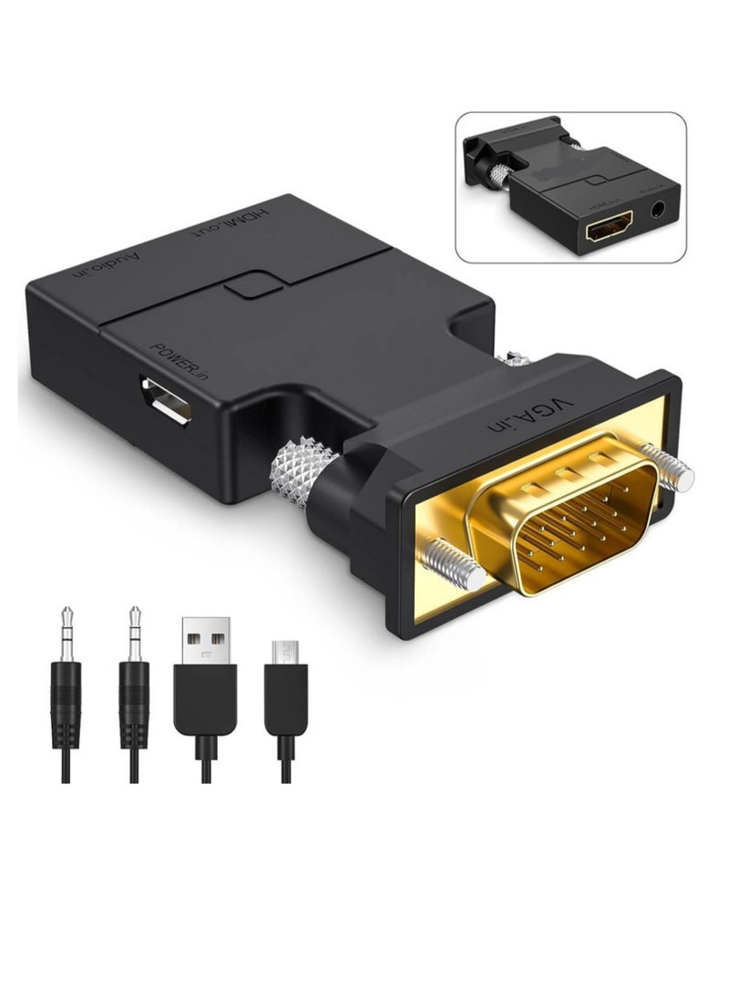 ماركة غير محددة محول VGA إلى HDMI مع دعم الصوت  - Image 1
