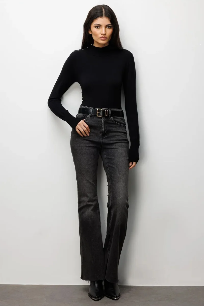 ميكسراي MIXRAY Turtleneck Knit Sweater