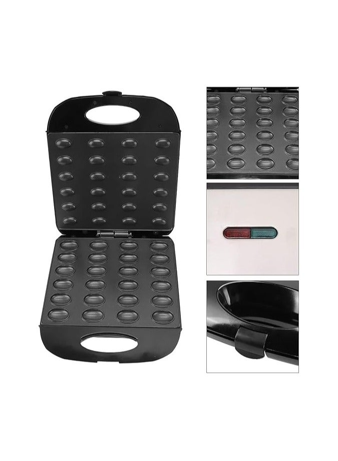 سيتي ماكينة صنع البسكويت وكيك الجوز مكونة من 24 قطعة وش استلس ضد الكسر ، ماكينة كهربائية لصنع كيك الجوز والوافل والخبز والافطار مع لوحة غير لاصقة للطبخ المنزلي، 1500 واط من سيتي HMA_1015 - Image 3