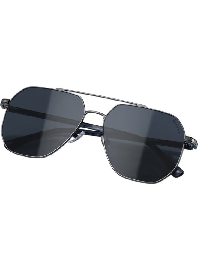 PARZIN Polarized Sunglasses For Men, Fan Chengcheng Style Double-Frame Alloy Aviator Sunglasses For Driving, Uv Protection Driving Sunglasses For Men 8357 - Image 3