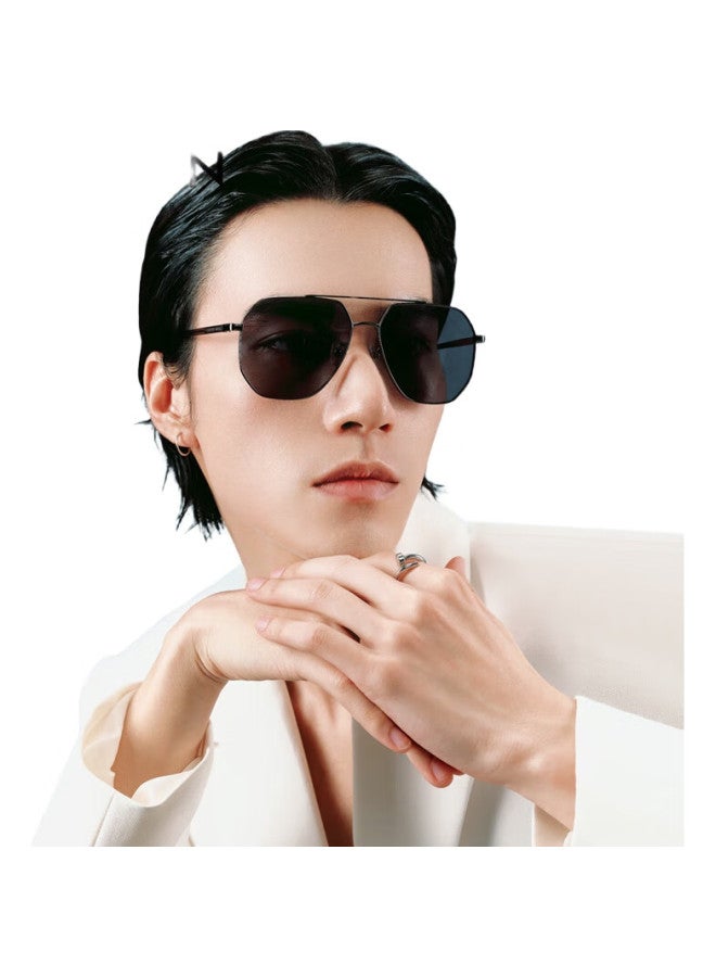 PARZIN Polarized Sunglasses For Men, Fan Chengcheng Style Double-Frame Alloy Aviator Sunglasses For Driving, Uv Protection Driving Sunglasses For Men 8357 - Image 2