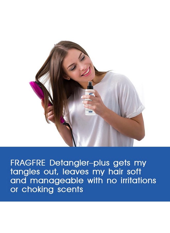 FRAGFRE Detangler Plus Styling Hair Spray 8 Oz Heat Protectant And Blowout Spray Leave In Conditioner For Sensitive Skin Fragrance Free Hypoallergenic Unscented Anti Frizz Vegan Cruelty Free  - Image 3