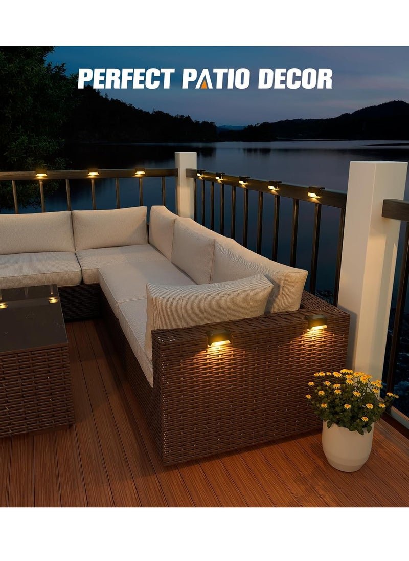 Mmmon 8Pack Solar LED Lights for Outdoor Landscape Lighting,Ideal for Poolside,Deck,and Stairway Decoration Solar Step Light (Black Shell Warm Light)  ﻿  - Image 5