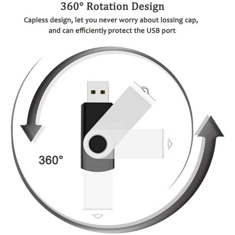 32GB USB Flash Drive - Rotating Design For Easy Use And Protection, USB 2.0 Portable Memory Stick For Home Office Data Storage - Image 4