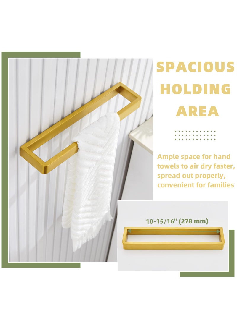 APLusee APLusee Brushed Gold Towel Bar  304 Stainless Steel Towel Rack  Wall Mounted  - Image 4