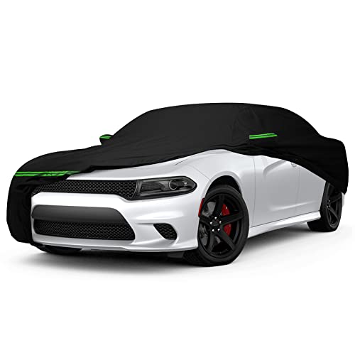 SPORTULI Waterproof Car Cover Replace for 2006-2025 Dodge Charger/Chrysler 300 300C, 6 Layers Custom-Fit All Weather Car Covers with Zipper Door for Snow Rain Dust Hail Protection - Image 1