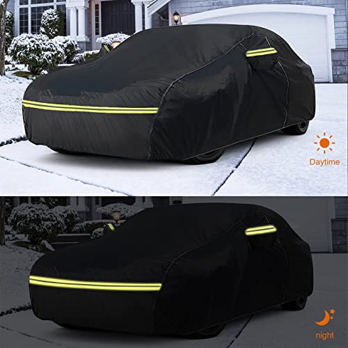 SPORTULI Waterproof Car Cover Replace for 2006-2025 Dodge Charger/Chrysler 300 300C, 6 Layers Custom-Fit All Weather Car Covers with Zipper Door for Snow Rain Dust Hail Protection - Image 5