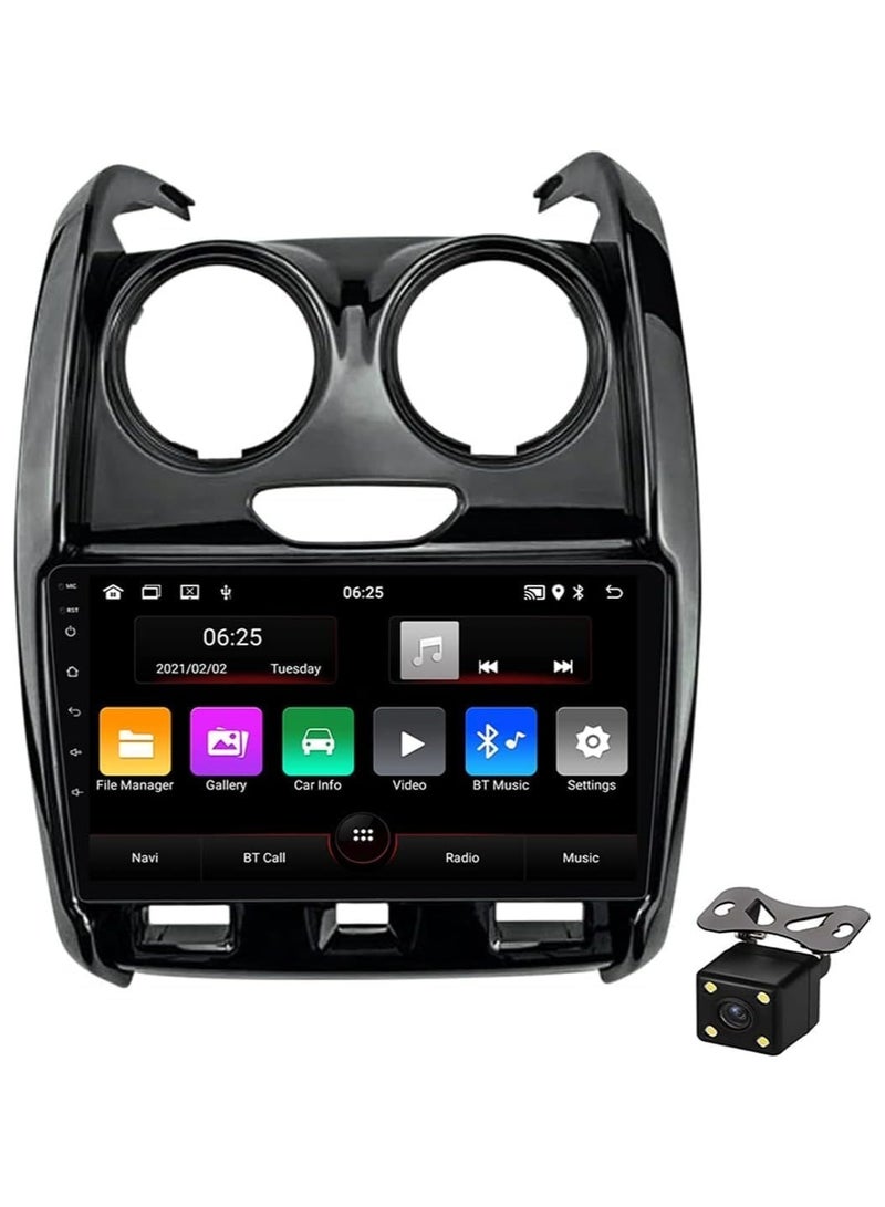 Android Car Stereo for Renault Duster 2015-2020 6GB RAM 128GB ROM 9 Inch Support SIM Card, Apple Carplay MirrorLink WiFi BT, 2.5D IPS Touch Screen with AHD Camera Included