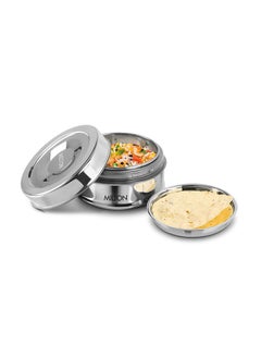 Milton MILTON Steel Snack Stainless Steel Tiffin, 480 ml, Steel Plain  - Image 1