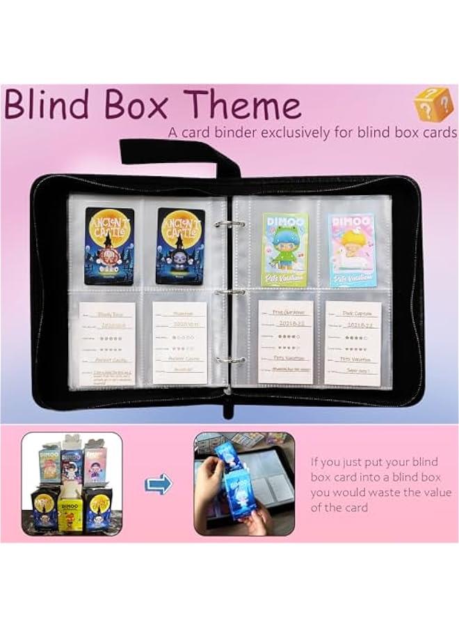 Arabest Card Binder for Skullpanda Labubu Blind Box- 200 Pockets Blind Box Card Ablum with 200 PCS Personalized Memory Cards, Mini Figure Collectible Card Collector Cards Holder for Blind Box Cards Collection  - Image 2