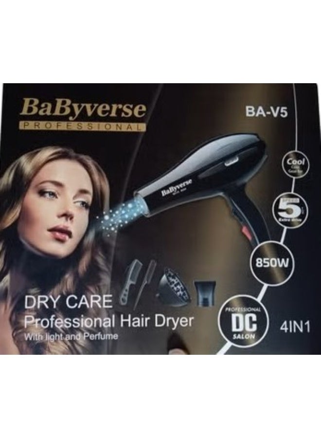 مجفف الشعر الاحترافي من بيبي فيرس 4 في 1 -850 وات