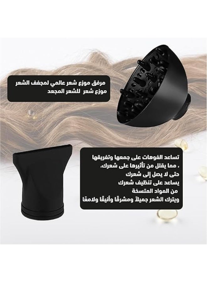 Professional 4-in-1 Hair Dryer by BaByliss, 850W – Multi-functional Electric Hair Styler with 2 Combs for Straightening and Styling, Diffuser for Volume and Waves, Concentrator Nozzle for Precise Styling, Fast and Effective Drying and Smoothing Without Damage, Lightweight and Ergonomic Design, Balanced Heat for All Hair Types, Suitable for Men and Women, Home Use, Salon-Quality Results, Ideal for Straightening, Curling, Daily Styling, Curly and Wavy Hair, Professional Hair Styling Tools, Hair Dryer, Hair Styler for Home and Salon Use - Image 5