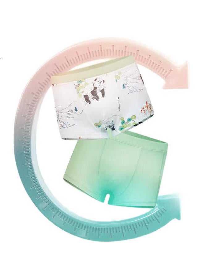 Ibaby Children'S Underwear, Boys And Girls Boxer Briefs, Baby And Toddler Underpants, 2-Pack, Zhuji Jin Tu, 130 - Image 1