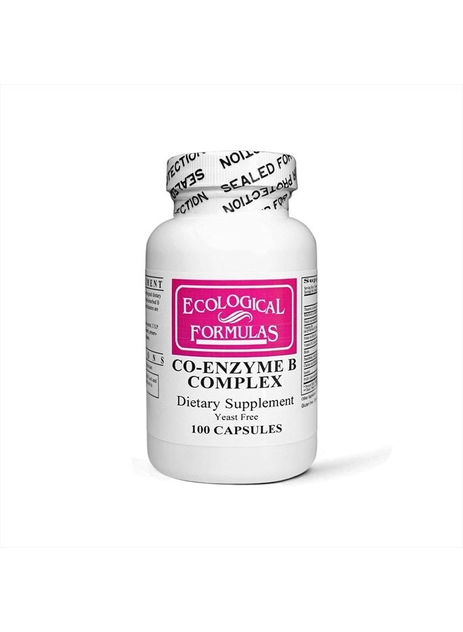 Ecological Formulas Co-Enzyme B Complex Capsules, Creamy White, 100 Count, 522021 - Image 1