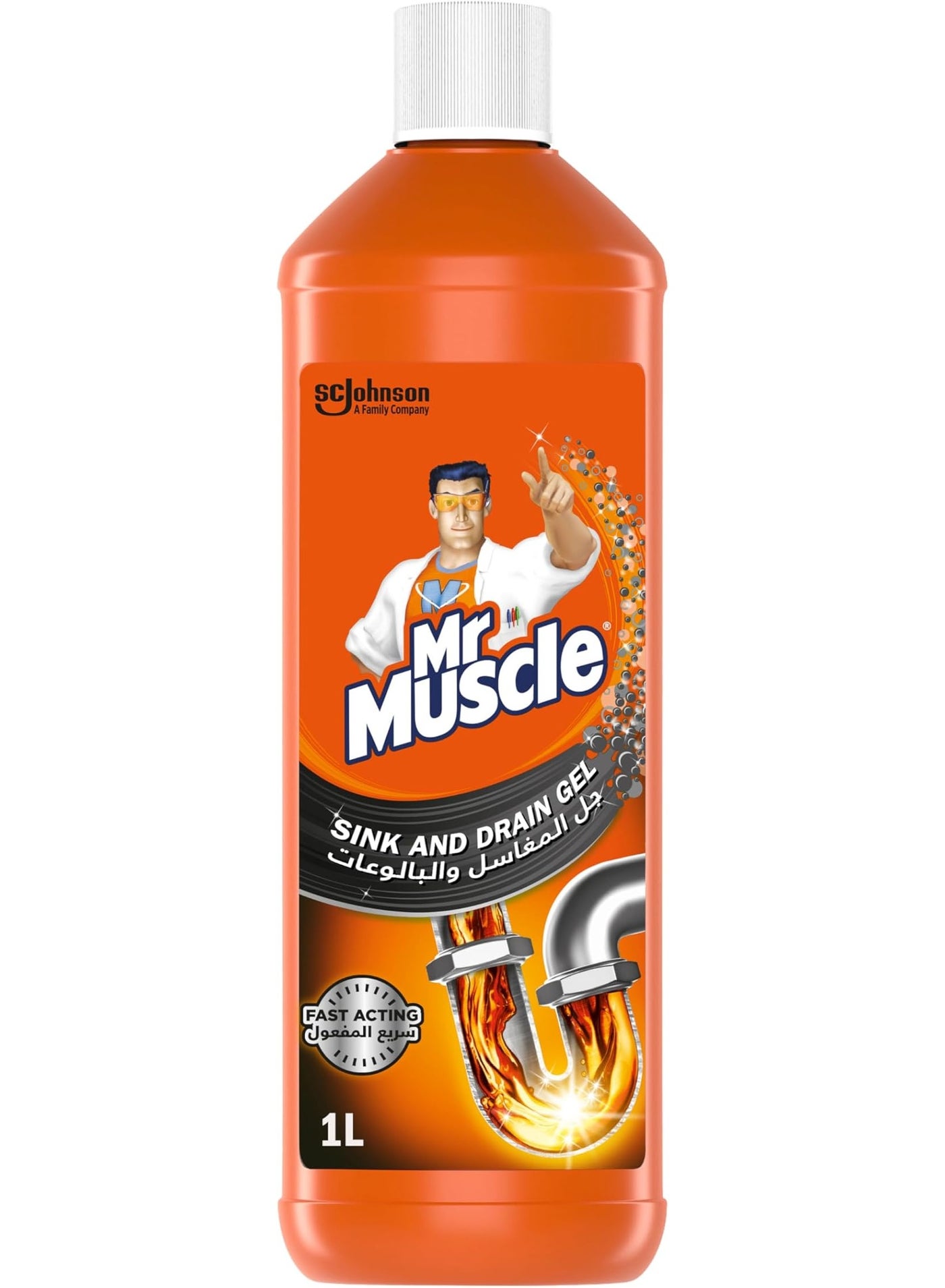Mr Muscle Mr. Muscle Sink & Drain Gel Cleaner, All Pipes Safe, 1L