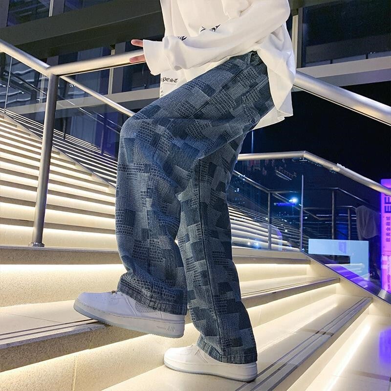 Unisex Classic Denim Jeans Loose Fit Daily Outdoor Wear - Image 3