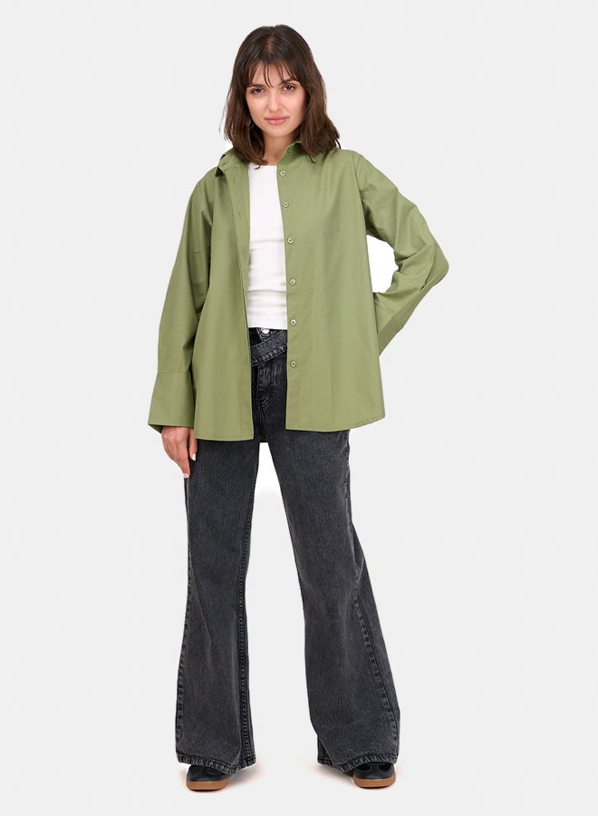 Clue Poplin Hidden Placket Shirt - Image 4