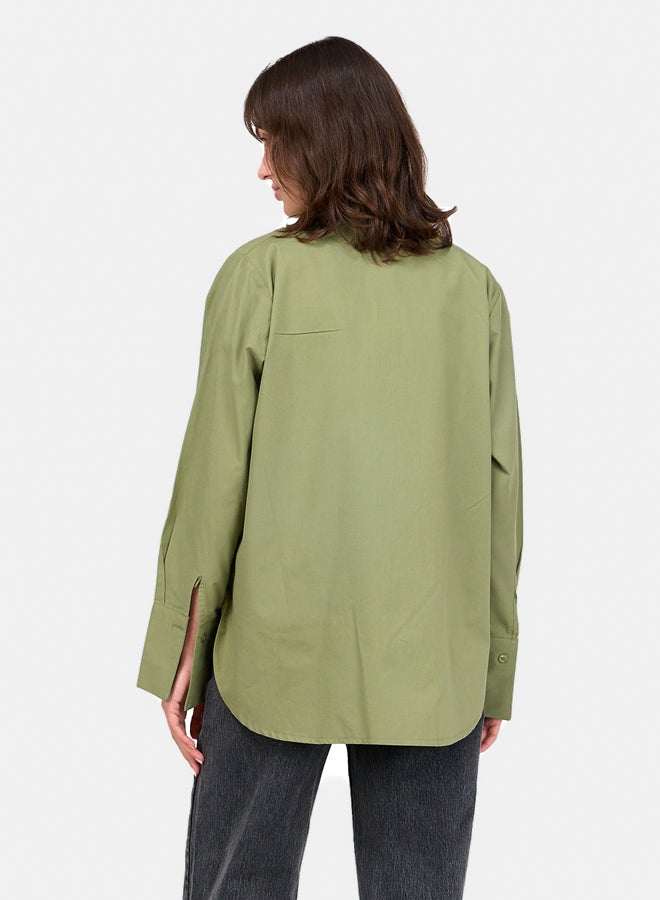 Clue Poplin Hidden Placket Shirt - Image 3