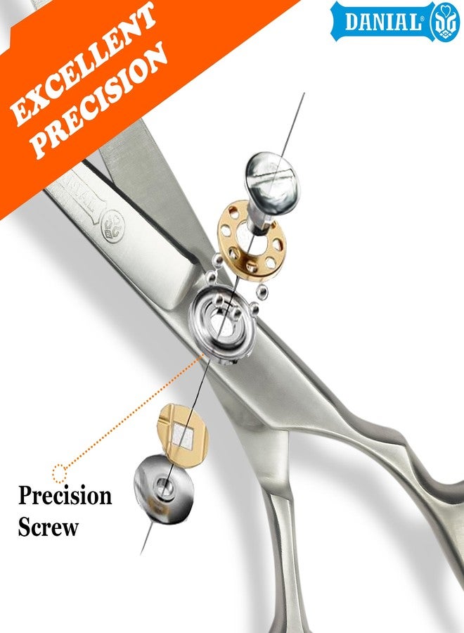 DANIAL High Carbon Razor Cut Stainless Steel Hair Cutting Scissors - Professional Barber Scissors for Men and Women - Ideal for Beard, Moustache, and Nose Trimming 7 INCH (MATT) - Image 4