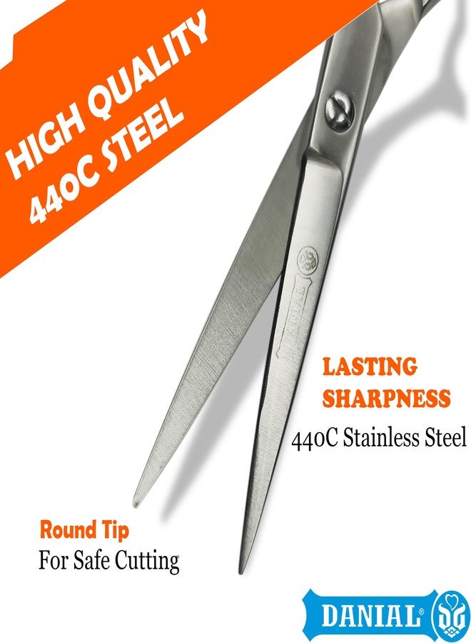 DANIAL High Carbon Razor Cut Stainless Steel Hair Cutting Scissors - Professional Barber Scissors for Men and Women - Ideal for Beard, Moustache, and Nose Trimming 7 INCH (MATT) - Image 5