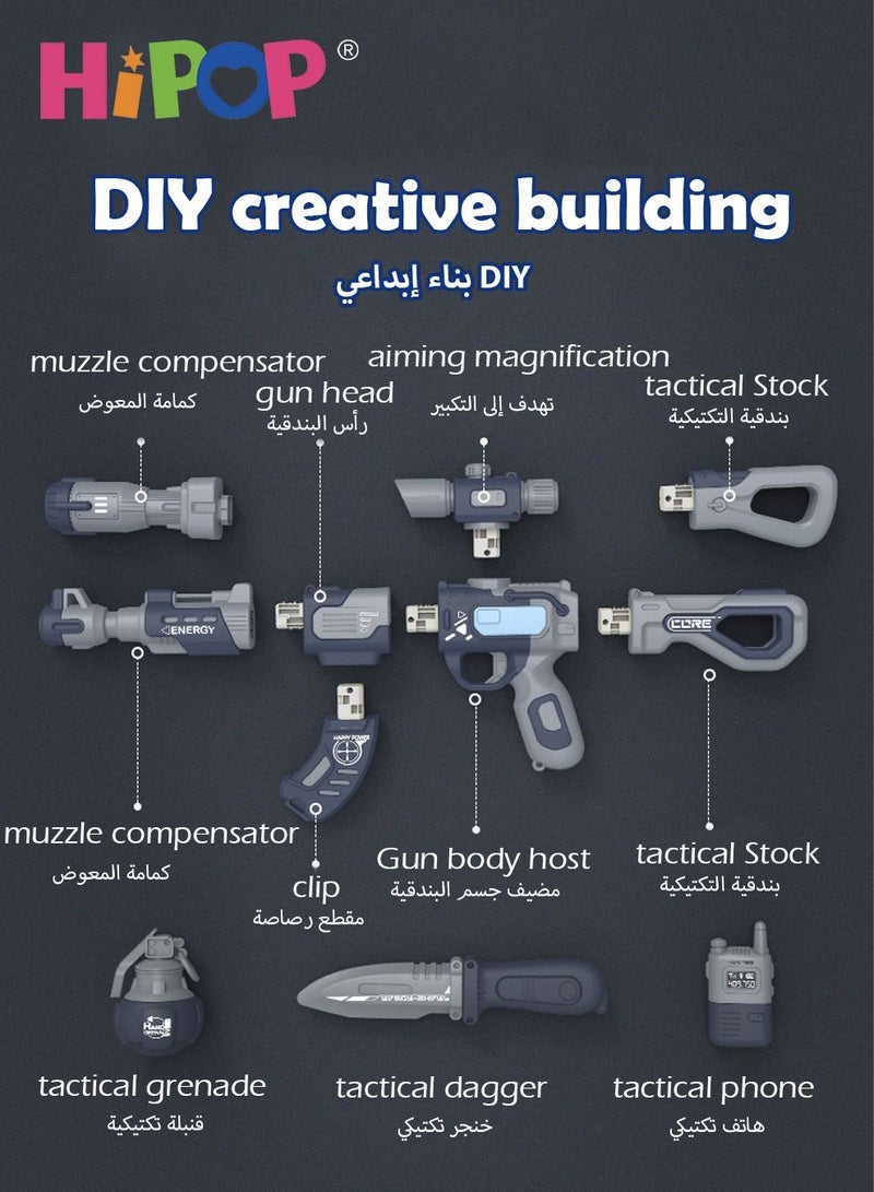 HIPOP Electric Gun Toy for Kids,a Variety of Realistic Sound Effects,Boy Puzzle Toy Gun - Image 3