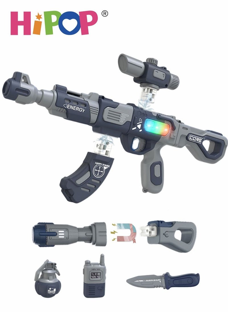 HIPOP Electric Gun Toy for Kids,a Variety of Realistic Sound Effects,Boy Puzzle Toy Gun - Image 1