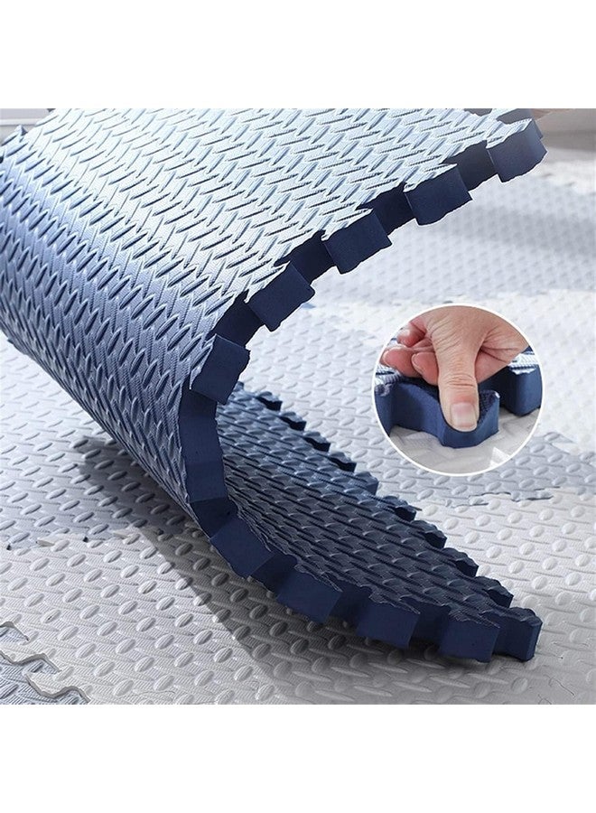 SIGNATRON Fitness Puzzle Mat, Gym Floor Mat, Exercise Mat, Interlocking Tiles, Protective Flooring for Gym Equipment and Workouts, Gym mats for Floor (6Pc || 24 SqFt, Navy Blue) - Image 2