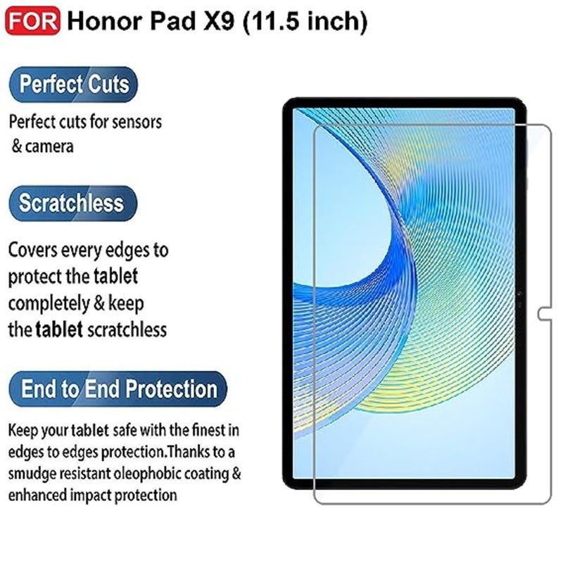 SPCORE Anti Scratch And Smudge Proof Tempered Glass Full Screen Protector For Honor Pad X9 11.5 Inch Tablet - Pack Of 1 - Image 5