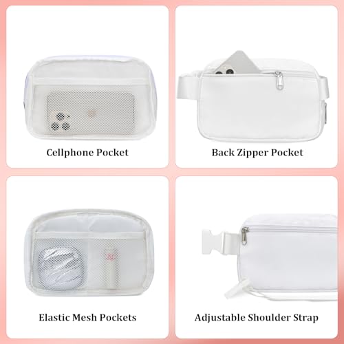 Lamyba Bride Gifts, Bachelorette Gifts for Bride Fanny Pack, Bride to be Gifts for Wedding Day Bachelorette Party Engagement Honeymoon, Pearl Bride Belt Bag White - Image 3