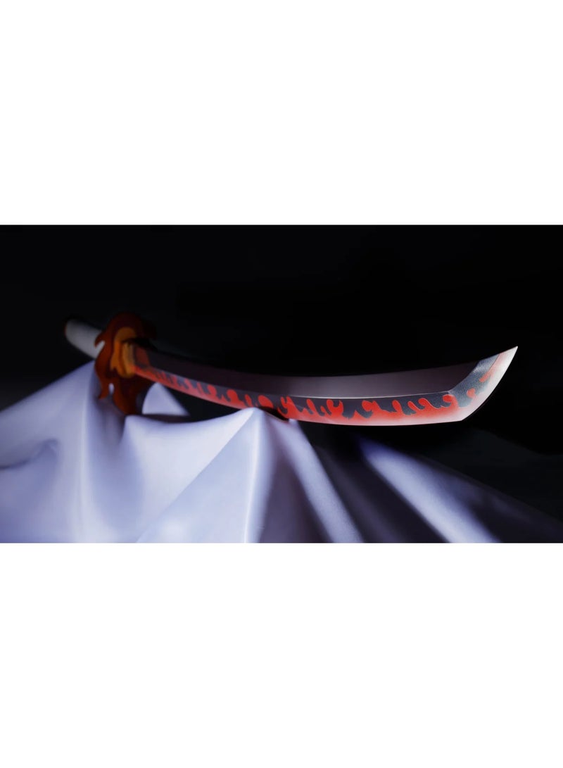 O8.design Anime | Kyojuro Rengoku Sword Replica (1:1 Scale) | High-Quality Carbon Steel, Non-Sharpened Prop for Cosplay & Collectors - Image 5