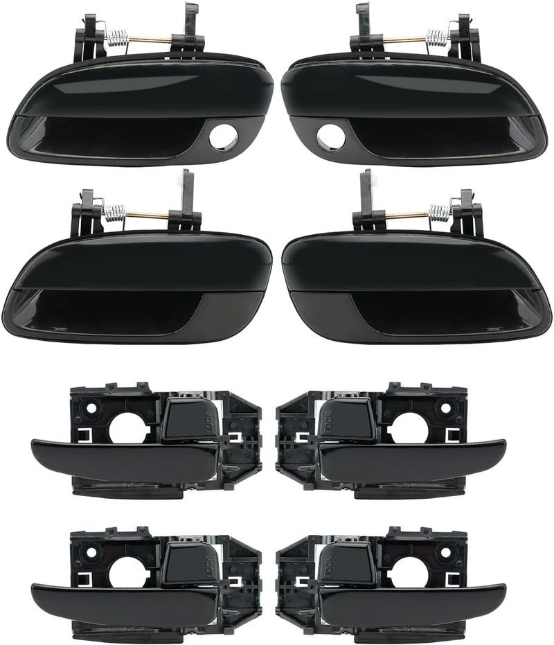 Gledewen Door Handle Set (8PCS), Compatible with 2001-2006 Hyundai Elantra, Interior & Exterior Front & Rear Left Driver & Right Passenger Side, Replaces# 826602D000, 80687, 80688, 80689, 80690, 83452, 83453 - Image 1