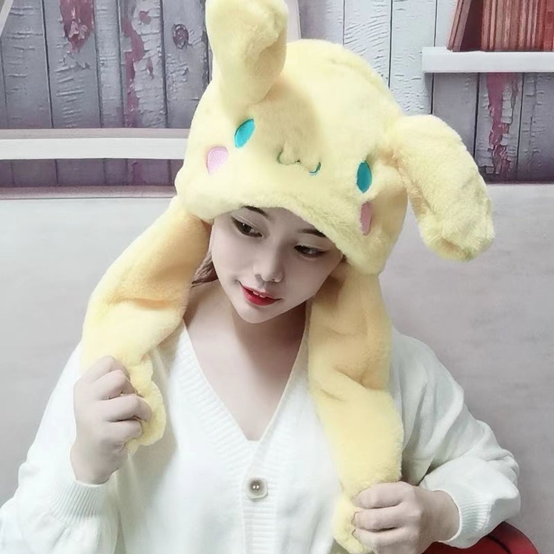 Adorable Cinnamoroll Plush Hat with Movable Ears Brown  - Image 3