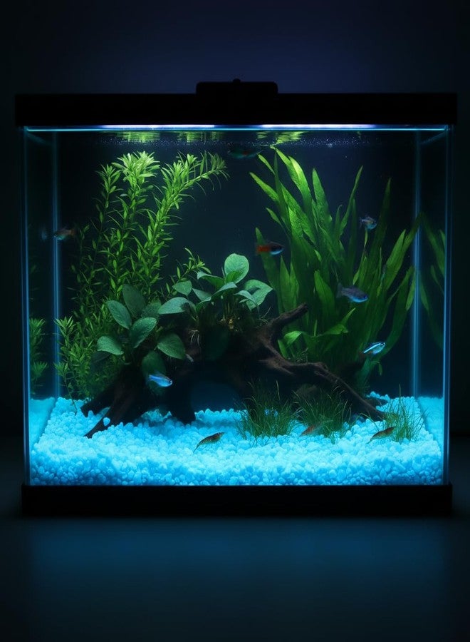Shiny Stone Glow in The Dark Aquarium Gravel Sand, 5-8mm, Sky Blue - Image 5