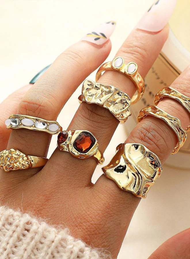 Take Two Take Two Set of 7 - Embellished Alloy Ring