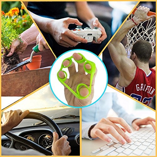 Pnrskter Hand Grip Strengthener, Finger Exerciser, Grip Strength Trainer (6 PCS),New Material,Forearm Grip Workout, Finger Stretcher, Relieve Wrist Pain, Carpal Tunnel (Large) - Image 4